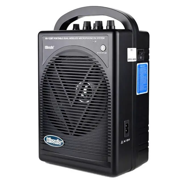 Alt view image 2 of 6 - HS122BT-HL Portable and Rechargeable PA System with Dual UHF Wireless Microphones & Bluetooth Connection