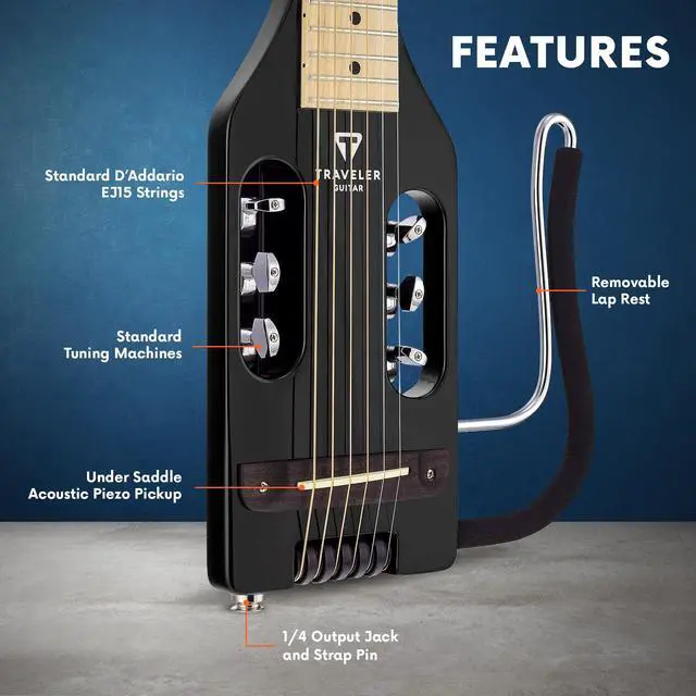 Alt view image 2 of 7 - Ultra-Light Acoustic Acoustic-Electric Guitar, Black Gloss