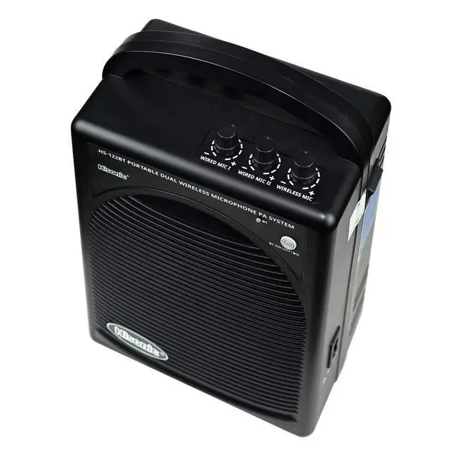 Alt view image 4 of 6 - HS122BT-HL Portable and Rechargeable PA System with Dual UHF Wireless Microphones & Bluetooth Connection