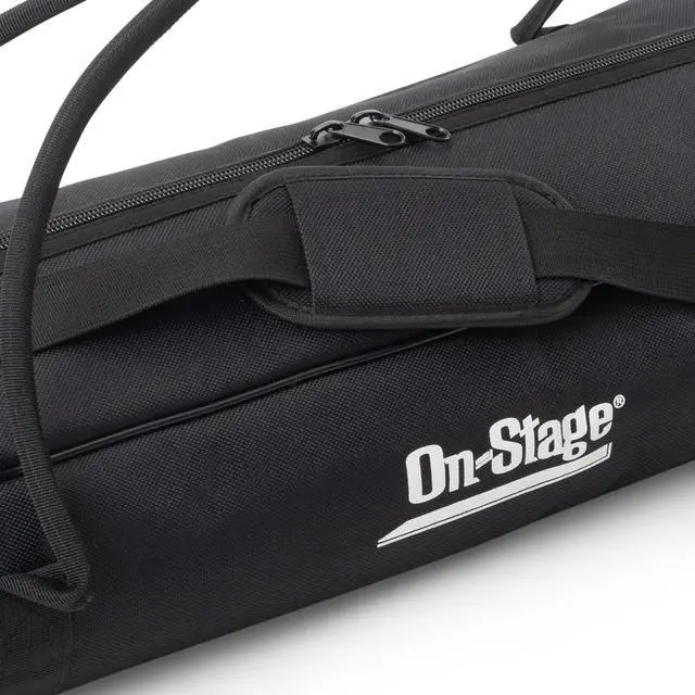 Alt view image 3 of 5 - On-Stage SSB6500 Speaker Stand Bag (Storage and Transportation for Portable PA, Lighting, and Mic Stands or Drum-Kit Hardware, Heavy-Duty Nylon, Foam Padded, Adjustable Strap, Carry Handles, Zipper)