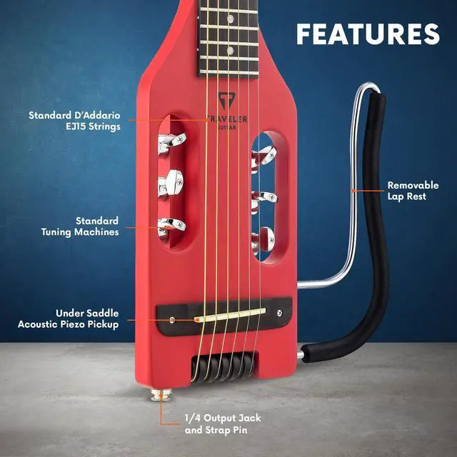Alt view image 2 of 7 - Ultra-Light Acoustic Acoustic-Electric Guitar, Vintage Red
