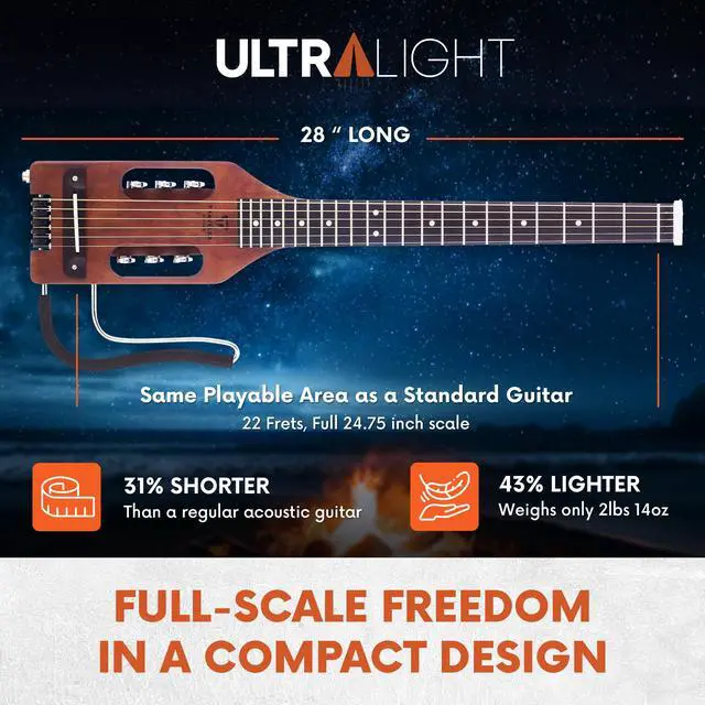 Alt view image 3 of 6 - Ultra-Light Acoustic Acoustic-Electric Guitar, Antique Brown