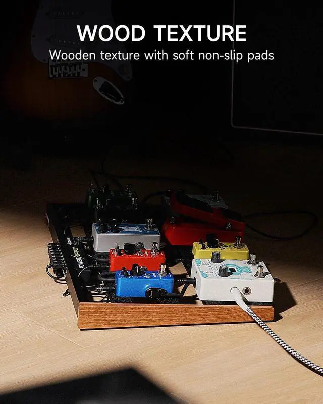 Alt view image 4 of 7 - Guitar Pedal Board with Built-in Power Supply, Aluminium Alloy Effects Pedalboard, DB-P300, 3.4Lb, 19.7 * 12.3 * 1.8" | Aluminium Alloy, 3.4Lb, 19.7*12.3*1.8"