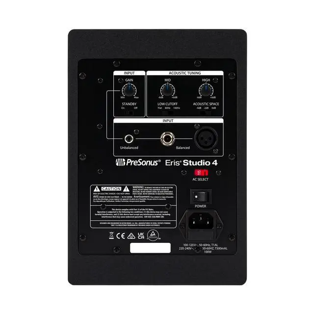 Alt view image 2 of 7 - Eris Studio 4 4.5-inch 2-Way Active Studio Monitor with EBM Waveguide | 4.5 Woven-Composite Woofer, 1 Silk-Dome Tweeter, 50W Bi-Amped, 55hz-20khz, 120 Degree X60 Degree Ebm Waveguide