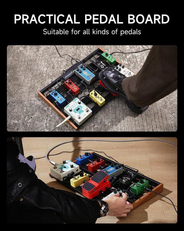 Alt view image 7 of 7 - Guitar Pedal Board with Built-in Power Supply, Aluminium Alloy Effects Pedalboard, DB-P300, 3.4Lb, 19.7 * 12.3 * 1.8" | Aluminium Alloy, 3.4Lb, 19.7*12.3*1.8"