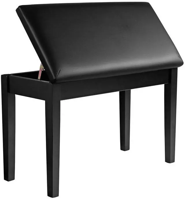 Main image of Duet Piano Bench with Padded Cushion and Storage Compartment, Piano Chair Seat, 13.4 x 29.1 x 19.7 Inches, Ink Black ULPB75BK