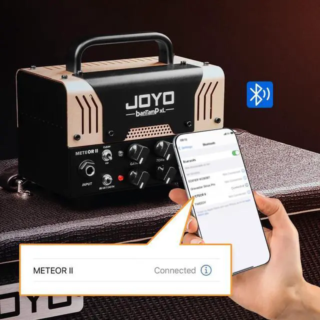 Alt view image 6 of 7 - 20W Guitar Amp Head High Gain Hybrid Tube Preamp with 12AX7, Dual Channel Clean/Distortion, FX Loop, Bluetooth Streaming & Headphone Out, Require 8 Speaker Cab (Meteor II)