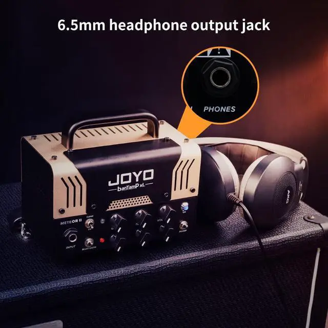 Alt view image 7 of 7 - 20W Guitar Amp Head High Gain Hybrid Tube Preamp with 12AX7, Dual Channel Clean/Distortion, FX Loop, Bluetooth Streaming & Headphone Out, Require 8 Speaker Cab (Meteor II)