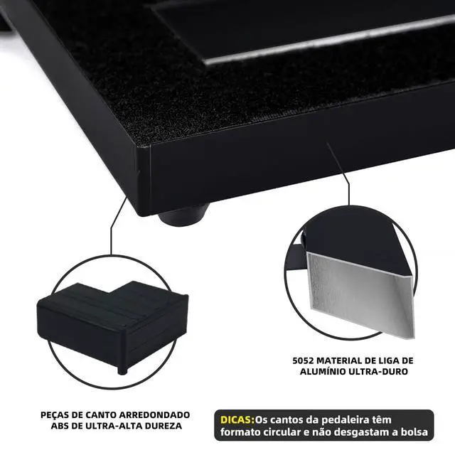 Alt view image 2 of 7 - Ghost Fire Guitar Pedal Board Aluminum Alloy 1.76lb Super light Effect Pedalboard 19.8''x11.5'' with Carry Bag and Effects Pedal Patch Cables(3 Pack)