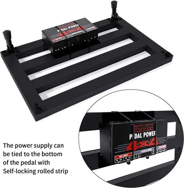 Alt view image 6 of 7 - Ghost Fire Guitar Pedal Board Aluminum Alloy 1.76lb Super light Effect Pedalboard 19.8''x11.5'' with Carry Bag and Effects Pedal Patch Cables(3 Pack)
