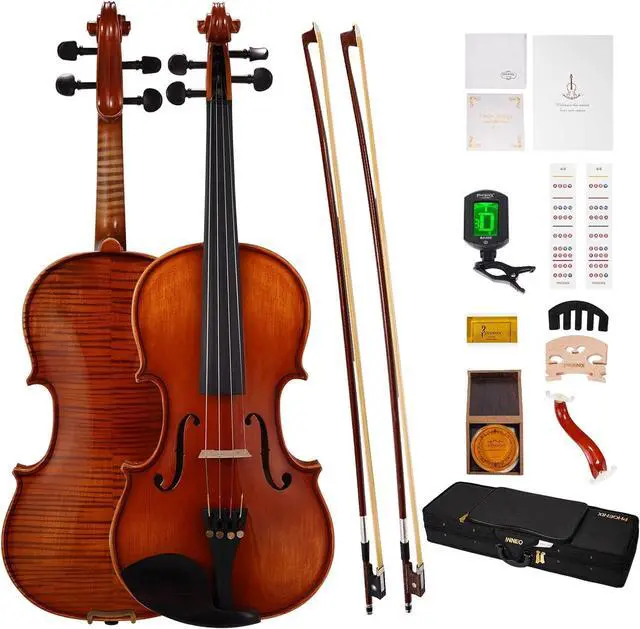 Main image of Violin 4/4 Full Size Set, Fiddle Solid Wood Includes accessories