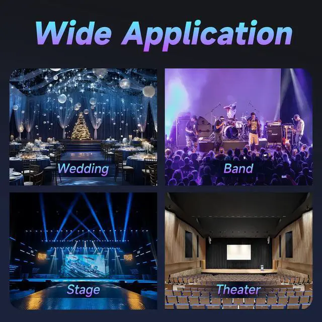 Alt view image 6 of 6 - 330w Follow Spotlight for Stage, 6 Color Adjustable Aperture and Zoom, with Tripod Mount, Suitable for Wedding and Concert DJ Stage Lighting