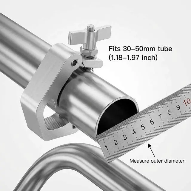 Alt view image 3 of 7 - Aluminum Stage Light Truss Clamp 10 Pack, 1.18" to 1.97" Fit, 330lb Load for DJ Booth, Theatrical Rig & Event Setup