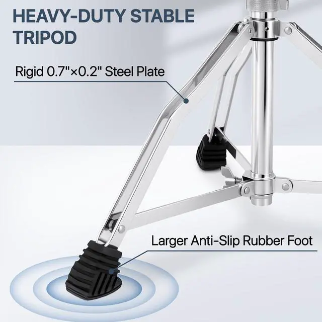 Alt view image 6 of 7 - Saddle Drum Throne with Backrest - Heavy Duty 330 lbs Drum Stool | Adjustable Ergonomic Drum Chair with Motorcycle Style Drum Seat, with 2 Pairs 5A Drumsticks & Drum Key for Adult Drummers
