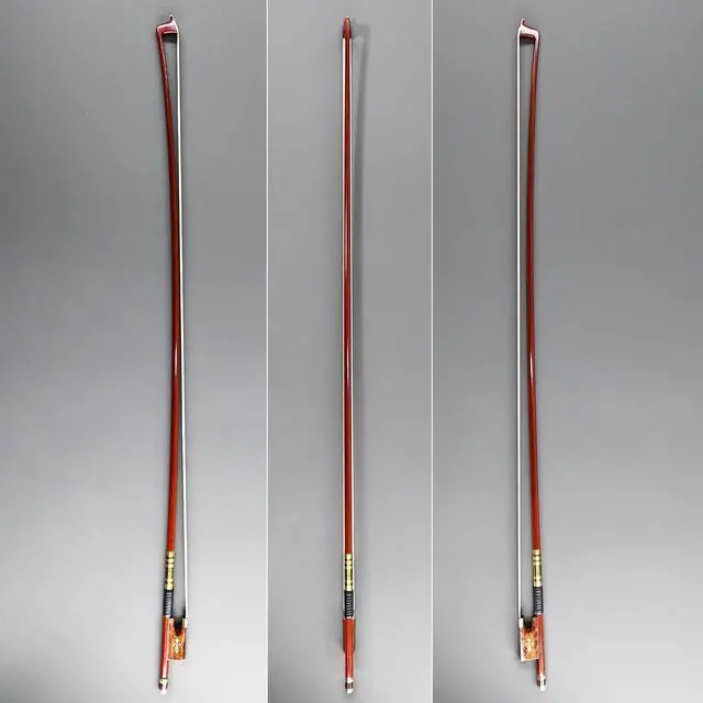 Alt view image 4 of 7 - Carbon Fiber Core Hybrid Peranmbuco Skin Violin Bow 4/4 Size 127V Master Level Fleur-de-lys Snakewood Frog 4 4 Full Straight Premium Natural Horse Hair for Porfessional Player