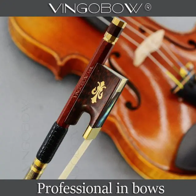 Alt view image 7 of 7 - Carbon Fiber Core Hybrid Peranmbuco Skin Violin Bow 4/4 Size 127V Master Level Fleur-de-lys Snakewood Frog 4 4 Full Straight Premium Natural Horse Hair for Porfessional Player