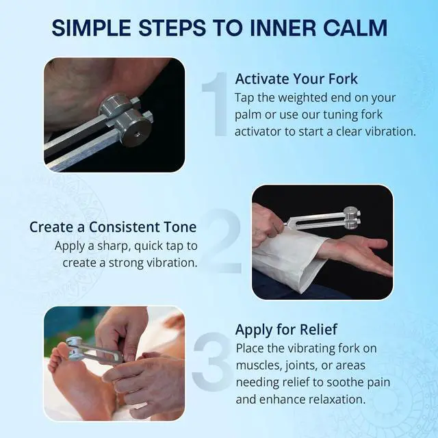 Alt view image 3 of 7 - Otto 128 Weighted Tuning Fork for Healing, Made in The USA, Chakra Healing, Sound Therapy for Reducing Inflammation, Meditation, Relaxation, Sound Healing Instruments & Sound Therapy Instruments