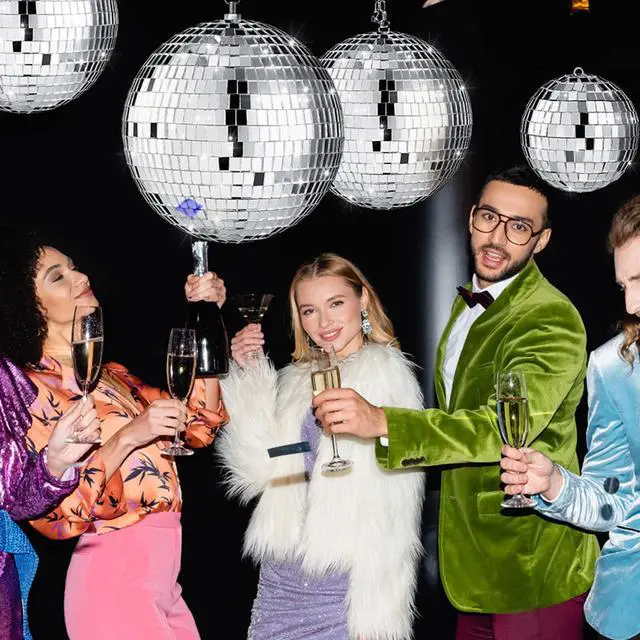 Alt view image 6 of 7 - 4 Pcs Large Disco Ball Decor - Silver Hanging Mirror Disco Balls Ornament for Stage Club Prom Props 70s Weddings Dance Music Birthday(12, 8, 6, 4 Inch)