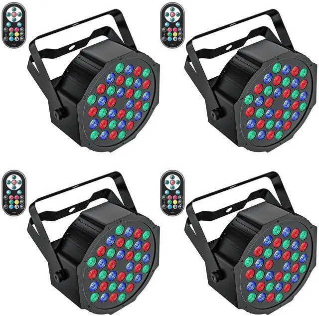 Main image of Stage Lights 36 LED Par Lights, RGB Par Light Uplights Stage Lighting Indoor for Christmas Halloween Music Party Disco Wedding, Remote Control, DMX Control Sound Activated Party Light