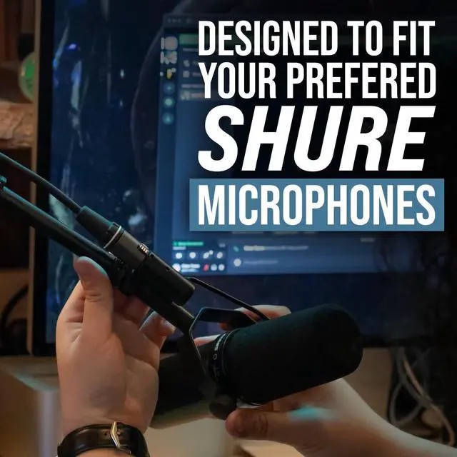 Alt view image 2 of 7 - Shure by Low Profile Mic Stand with Single-Section Boom (SH-DESKTOP2)