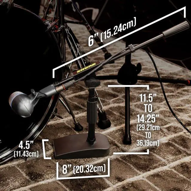 Alt view image 6 of 7 - Shure by Low Profile Mic Stand with Single-Section Boom (SH-DESKTOP2)