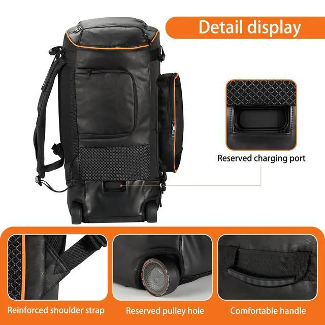Alt view image 2 of 7 - Rugged Speaker Bag Carry Case Compatible With JBL Party Box 320, Portable Carry Bag Backpack