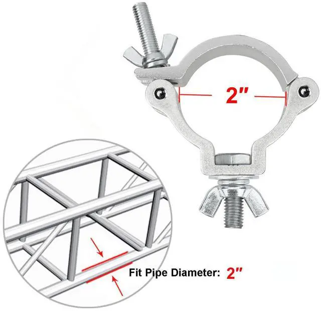 Alt view image 3 of 7 - 20 Pack 2"Truss Clamp,Stage Lighting Clamps,Max Load 220lbs,Silver | for Stage Moving Head Lighting