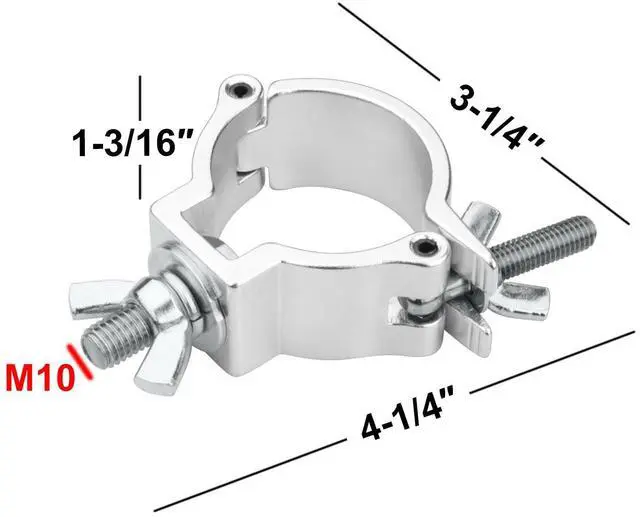 Alt view image 5 of 7 - 20 Pack 2"Truss Clamp,Stage Lighting Clamps,Max Load 220lbs,Silver | for Stage Moving Head Lighting