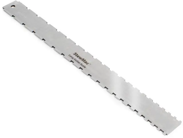 Main image of Precision Notched Straightedge for Guitar - Stainless Steel Machined Guitar Straight Edge Tool - 2-in-1 Tool for Checking Fretboard Flatness & Fret Leveling