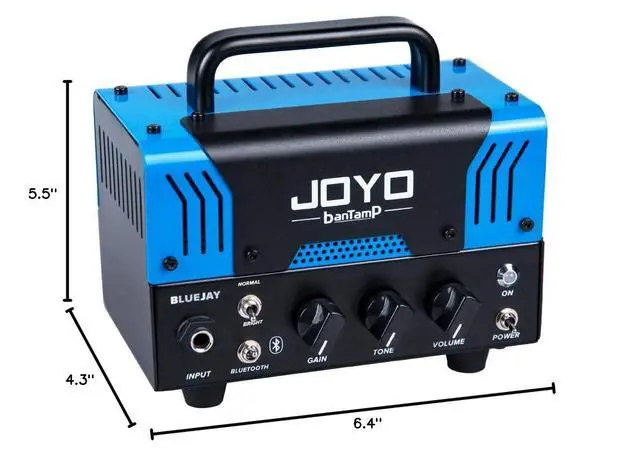 Alt view image 7 of 7 - Bluejay BanTamp Series Mini Amp Head 20W Hybrid Tube 2-Channel Guitar Amplifier with Bluetooth (No Sound, Need Extra Speaker)