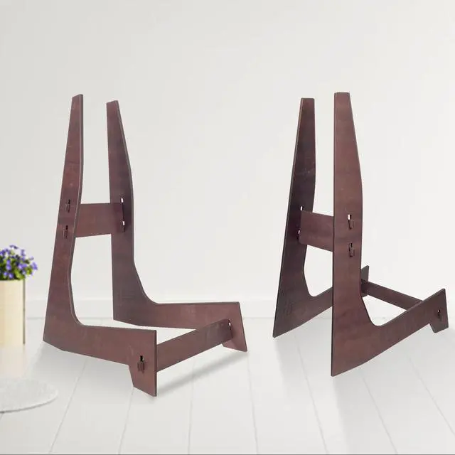 Alt view image 6 of 6 - Wooden Double Bass Stand, Fits 1/8 to 4/4 Upright Bass, Brown | Sturdy and Portable, Cello Stand with Rubber Protection, Detachable Design, Universal Fits Upright Double Bass and Cello