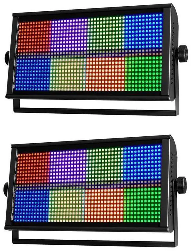 Main image of 500W RGBW LED Strobe Light, DMX512 Stage Blinder | 960 LEDs, 8-Segment Pixel Control, Wash Effect, Sound Activated for DJ Gigs, Clubs, Parties, Weddings and Stage Events