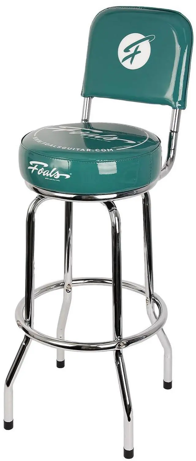Main image of Upgrade Guitar Stool Seat,360° Swivel Guitar Stools with PU Leather Padded Cushion, Ergonomic Backrest, Anti-Slip Foot Pads,Comfortable Tall Guitar Seat, FBS-30(Green)