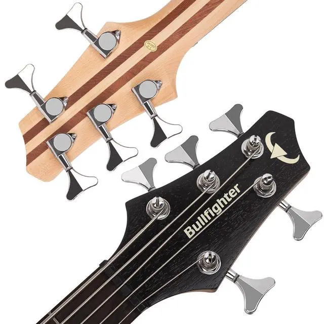 Alt view image 3 of 7 - Bullfighter 5-String Electric Bass Guitar, Professional Natural Wood Bass Guitar with Natural Matte Finish, Simple Unpainted Aesthetic DB