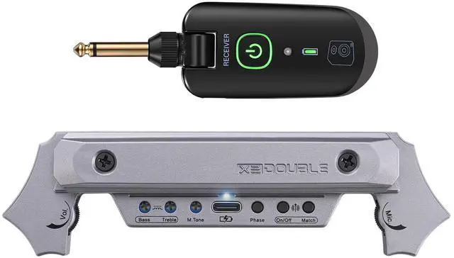 Main image of Wireless Acoustic Guitar Pickup Rechargable Magnetic And Microphone Soundhole Pickup For Acoustic Guitar Build-In Volume Control(Gary)