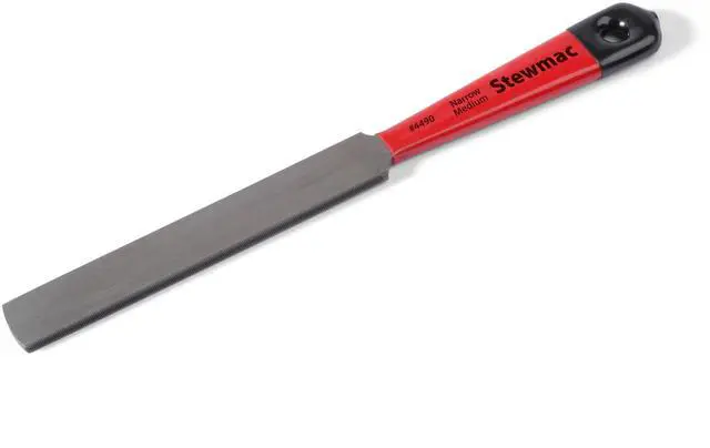 Main image of Double-Edge Fret File for Narrow/Medium Fretwire - Precision Hollow-Ground Fret Crown Files - Pro Luthier Shaping & Recrowning Tool
