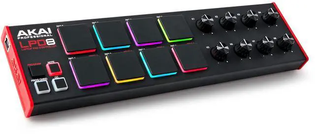Main image of LPD8 - USB MIDI Controller with 8 Responsive RGB MPC Drum Pads for Mac and PC, 8 Assignable Knobs and Music Production Software