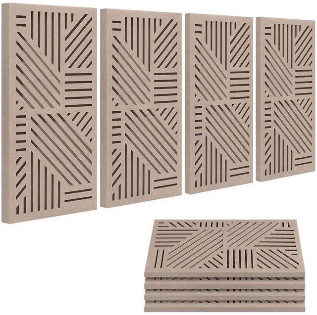 Main image of 4 Pcs Decor Acoustic Panel 23.6x11.8" Self Adhesive Acoustic Wall Art | Peel and Stick Composite Acoustic Wall Panels, 1.18" Thick 3D Decorative Art Panels for Home Studio Office Living Room