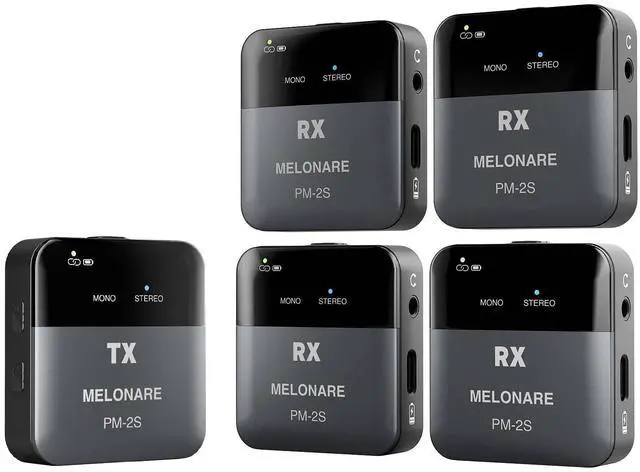 Main image of Portable Wireless IEM System Mono/Stereo Switch PM-2S-4R | 4 Receivers, 24bit/48kHz Audio, Mono/Stereo Switch, OTG Input, Live Shows, Studios, Bands