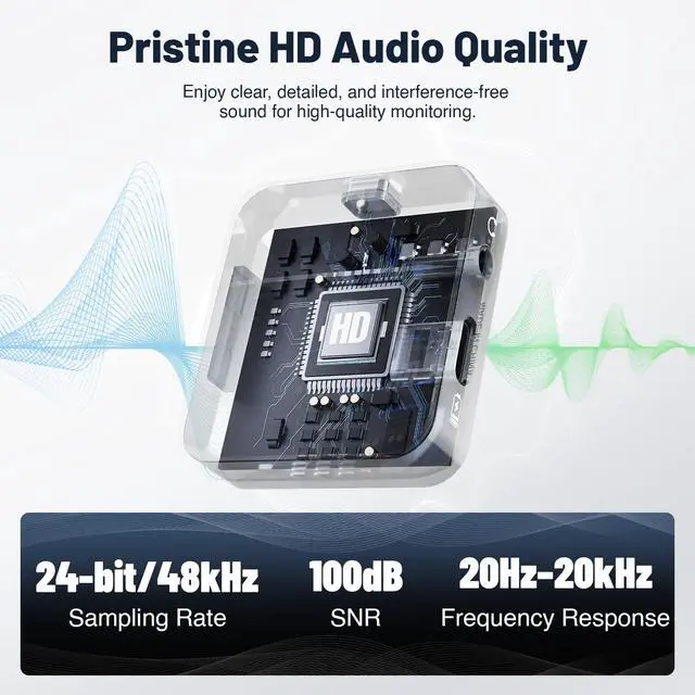Alt view image 4 of 7 - Portable Wireless IEM System Mono/Stereo Switch PM-2S-4R | 4 Receivers, 24bit/48kHz Audio, Mono/Stereo Switch, OTG Input, Live Shows, Studios, Bands
