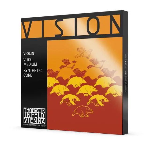 Alt view image 2 of 2 - Vision Violin Strings Set - Advanced Synthetic Core for Smooth Bowing and a Quick Response - String Set Includes VI01 VI02 VI03A VI04 - Dynamic Range - Made in Vienna