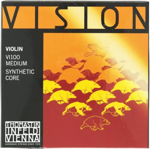 Main image of Vision Violin Strings Set - Advanced Synthetic Core for Smooth Bowing and a Quick Response - String Set Includes VI01 VI02 VI03A VI04 - Dynamic Range - Made in Vienna