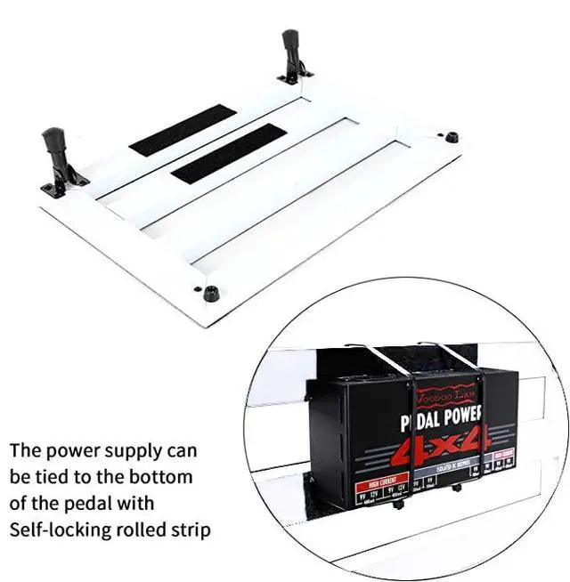 Alt view image 6 of 7 - Ghost Fire Guitar Pedal Board Aluminum Alloy 1.76IB Super light Effect Pedalboard 19.8''x11.5'' with Carry Bag,SPL-04 White