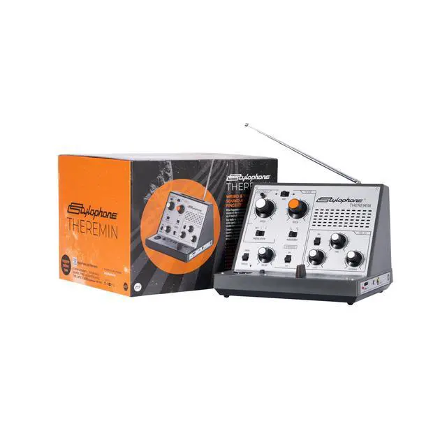 Alt view image 3 of 7 - Theremin Award-Winning Portable Touch-Sensitive Synthesizer with Retro Analog Sound, Built-In Speaker, Delay & Vibrato Effects, Slider Control, Compact Battery-Powered Design