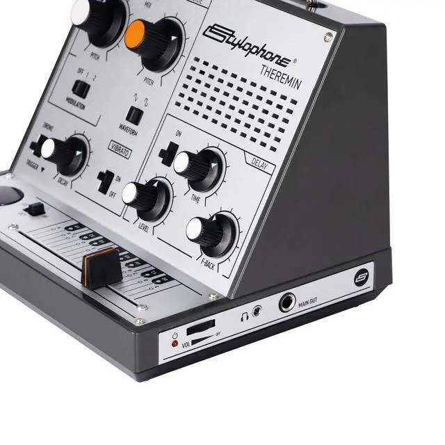 Alt view image 5 of 7 - Theremin Award-Winning Portable Touch-Sensitive Synthesizer with Retro Analog Sound, Built-In Speaker, Delay & Vibrato Effects, Slider Control, Compact Battery-Powered Design