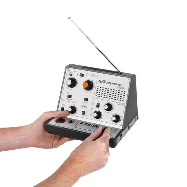 Alt view image 6 of 7 - Theremin Award-Winning Portable Touch-Sensitive Synthesizer with Retro Analog Sound, Built-In Speaker, Delay & Vibrato Effects, Slider Control, Compact Battery-Powered Design