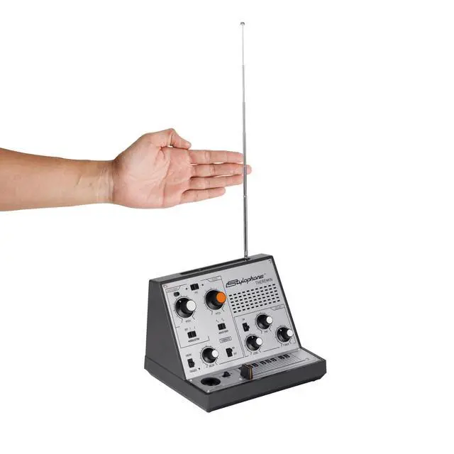 Alt view image 7 of 7 - Theremin Award-Winning Portable Touch-Sensitive Synthesizer with Retro Analog Sound, Built-In Speaker, Delay & Vibrato Effects, Slider Control, Compact Battery-Powered Design