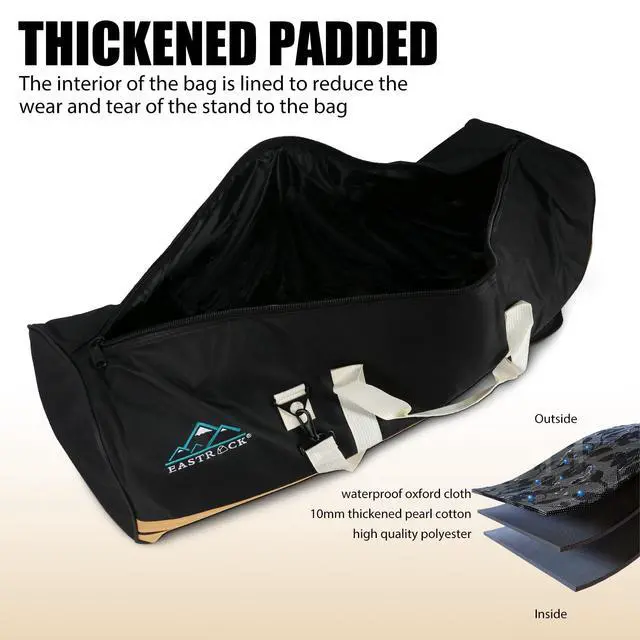 Alt view image 2 of 7 - Drum Hardware Bag Drum Set Hardware Carry Bag with Removable Shoulder Strap Drum Stand Accessory Bag (Black