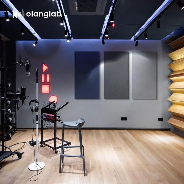 Alt view image 6 of 7 - Sound Acoustic Panels 2 Pack, 24''x48'' Fiberglass Acoustic Wall Panels 2'' Thick, Large Sound Proof Panels for Walls (Dark Grey)