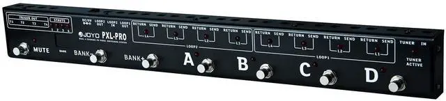 Main image of PXL-PRO Foot Pedal Controller Dual 4-Channel 8 Loop Programmable Pedal Switcher with Mute Switch and Buffered Bypass (Black)